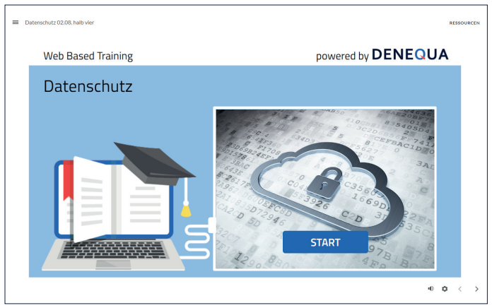 Screenshot 2024-04-29 094537 Web Based Training Startseite vom Modul Datenschutz